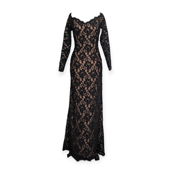 Victor Costa for Nahdrée Soutache Elegant Lace Illusion Gown SZ 6 - Picture 1 of 16
